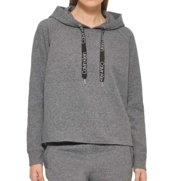 Calvin Klein Tops - CALVIN KLEIN Fleece Relaxed Fit Hoodie in Gray Grey Size SMALL NWT
